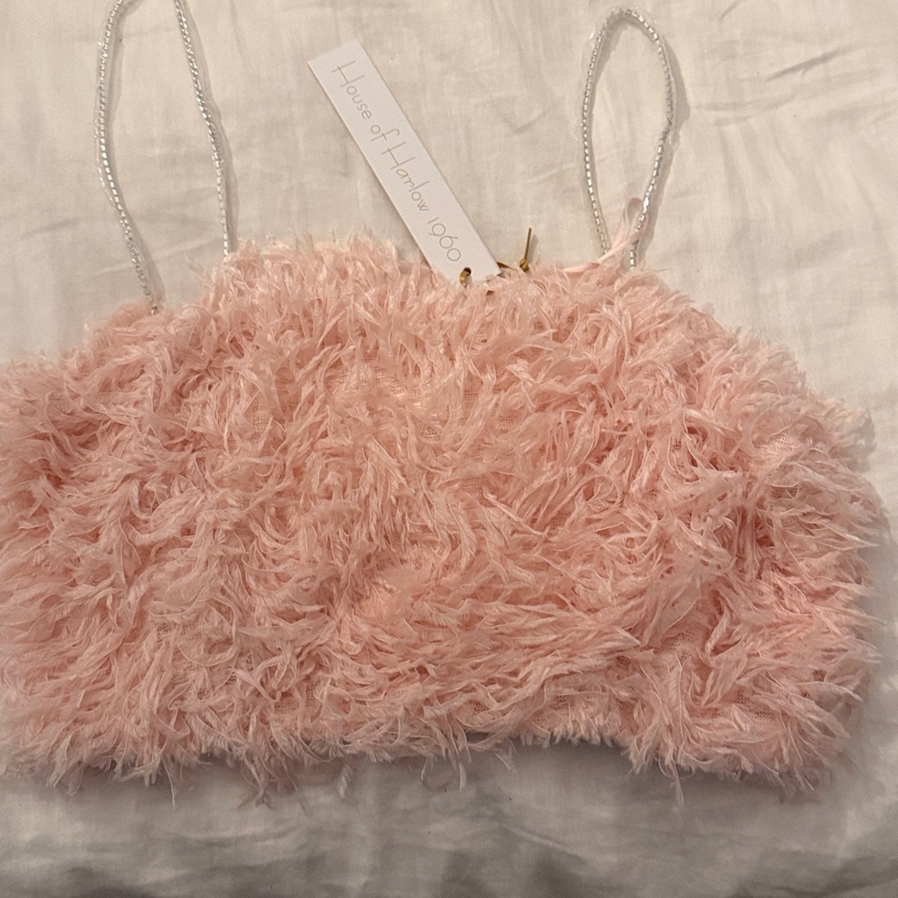 House of Harlow 1960 Blush Pink Wide Leg Pants set - Picture 2 of 5